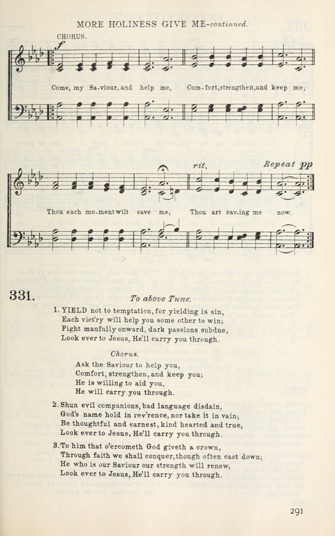 Songs of Victory: for evangelistic meetings, conferences, the home circle, and Christian worship. Along with a selection of choruses page 291