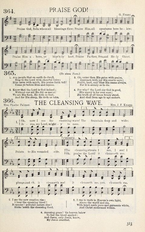 Songs of Victory: for evangelistic meetings, conferences, the home circle, and Christian worship. Along with a selection of choruses page 313