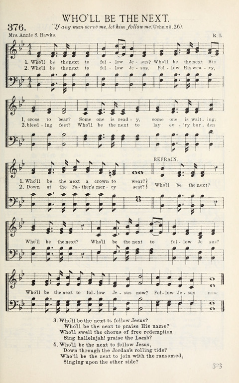 Songs of Victory: for evangelistic meetings, conferences, the home circle, and Christian worship. Along with a selection of choruses page 323