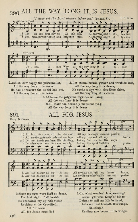 Songs of Victory: for evangelistic meetings, conferences, the home circle, and Christian worship. Along with a selection of choruses page 336