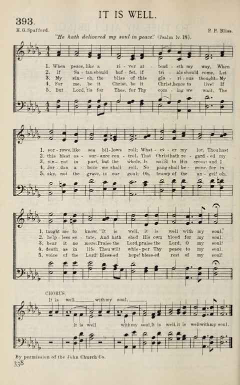 Songs of Victory: for evangelistic meetings, conferences, the home circle, and Christian worship. Along with a selection of choruses page 338