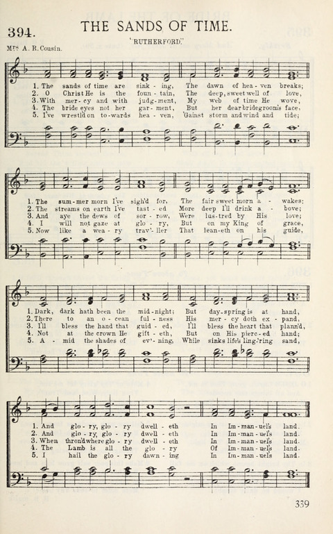 Songs of Victory: for evangelistic meetings, conferences, the home circle, and Christian worship. Along with a selection of choruses page 339