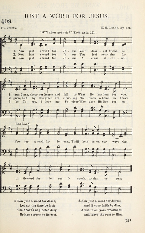 Songs of Victory: for evangelistic meetings, conferences, the home circle, and Christian worship. Along with a selection of choruses page 345