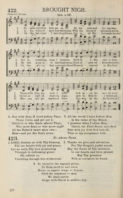 Songs of Victory: for evangelistic meetings, conferences, the home circle, and Christian worship. Along with a selection of choruses page 352