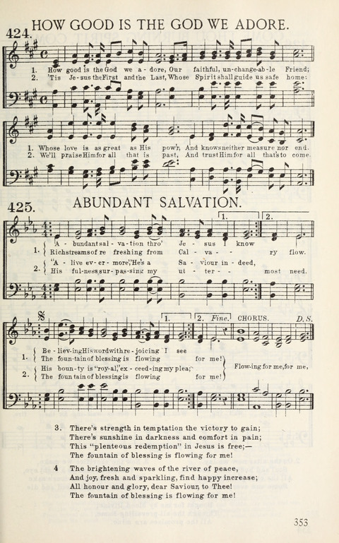 Songs of Victory: for evangelistic meetings, conferences, the home circle, and Christian worship. Along with a selection of choruses page 353