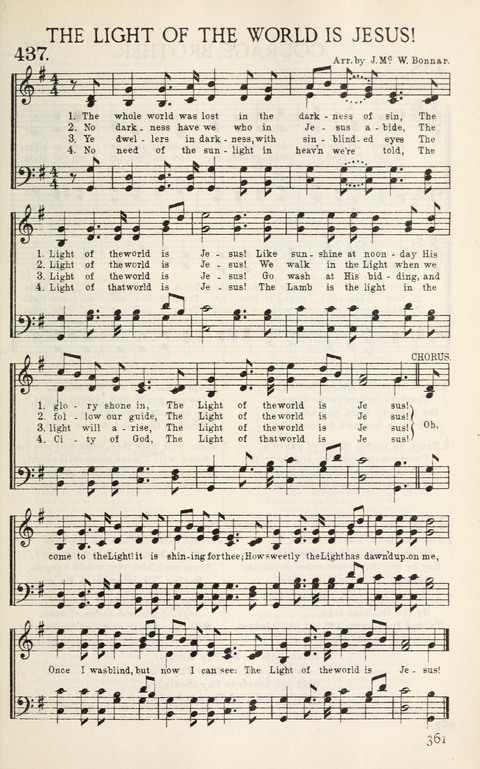 Songs of Victory: for evangelistic meetings, conferences, the home circle, and Christian worship. Along with a selection of choruses page 361