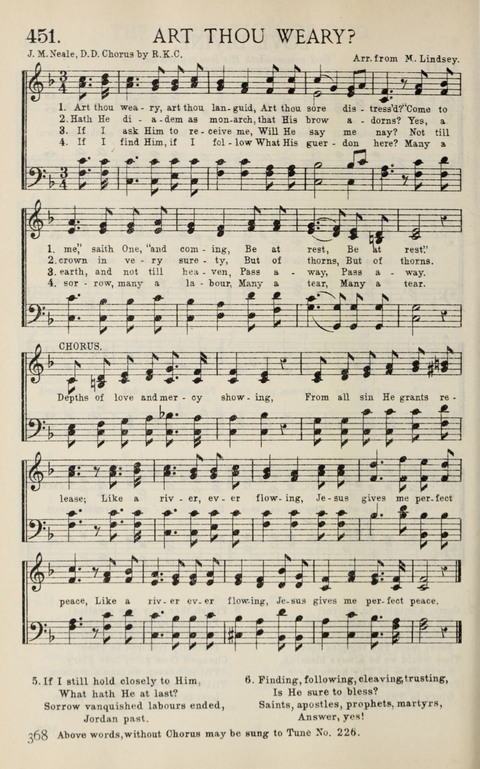 Songs of Victory: for evangelistic meetings, conferences, the home circle, and Christian worship. Along with a selection of choruses page 368