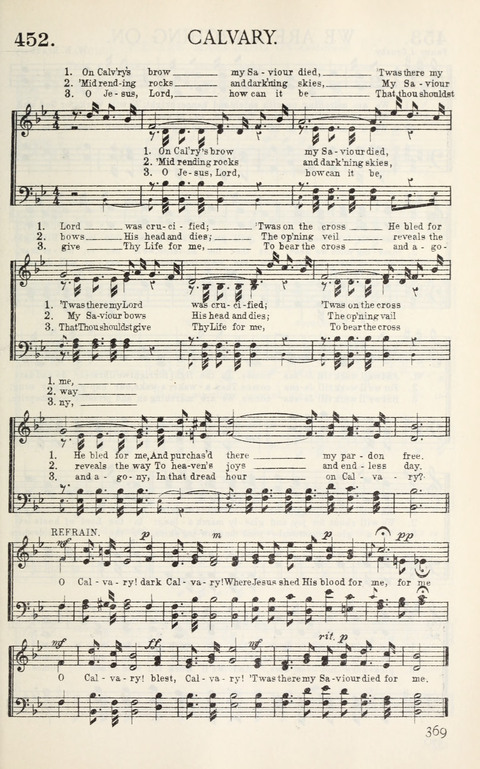 Songs of Victory: for evangelistic meetings, conferences, the home circle, and Christian worship. Along with a selection of choruses page 369