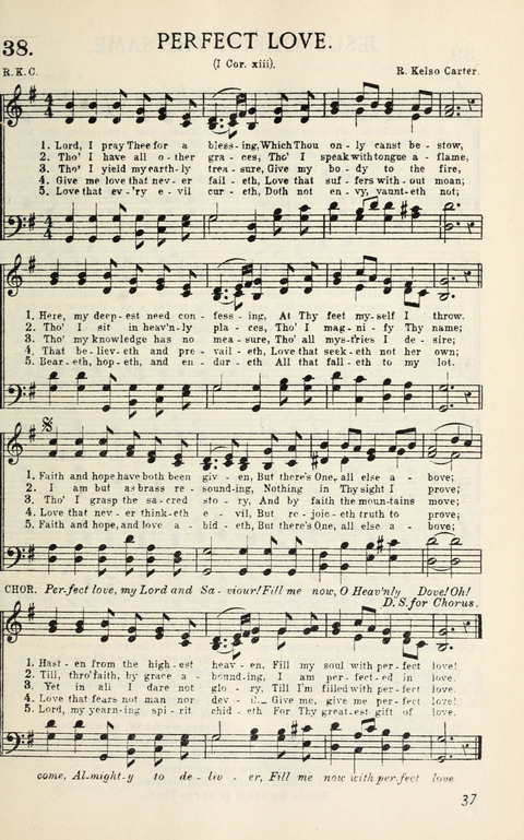 Songs of Victory: for evangelistic meetings, conferences, the home circle, and Christian worship. Along with a selection of choruses page 37