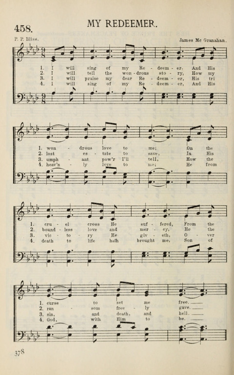 Songs of Victory: for evangelistic meetings, conferences, the home circle, and Christian worship. Along with a selection of choruses page 378