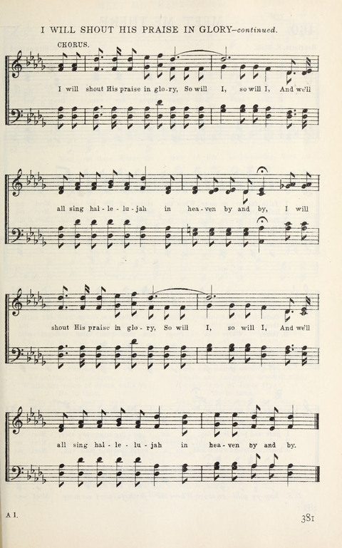 Songs of Victory: for evangelistic meetings, conferences, the home circle, and Christian worship. Along with a selection of choruses page 381