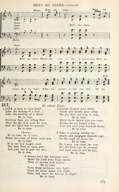 Songs of Victory: for evangelistic meetings, conferences, the home circle, and Christian worship. Along with a selection of choruses page 383