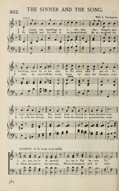 Songs of Victory: for evangelistic meetings, conferences, the home circle, and Christian worship. Along with a selection of choruses page 384