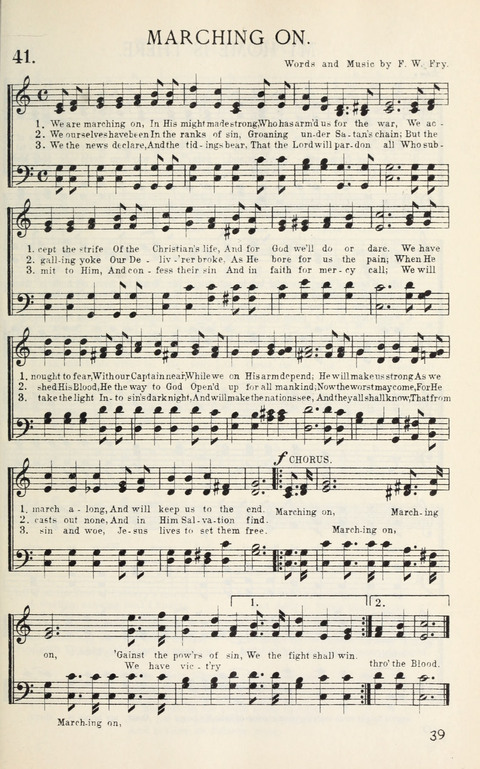 Songs of Victory: for evangelistic meetings, conferences, the home circle, and Christian worship. Along with a selection of choruses page 39