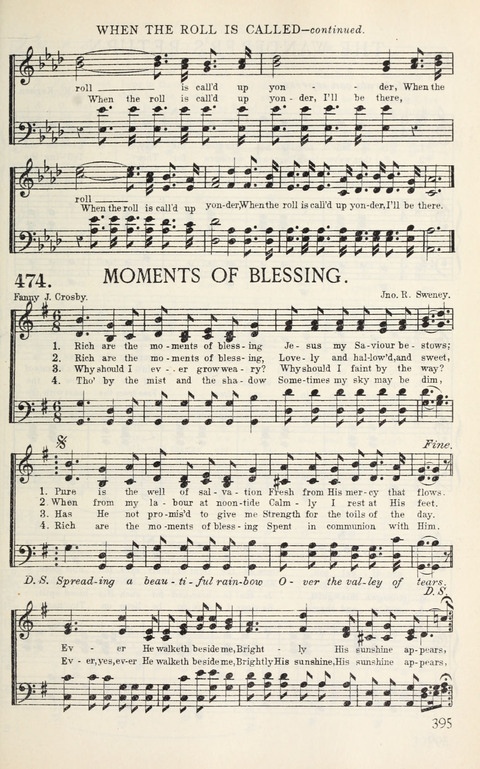 Songs of Victory: for evangelistic meetings, conferences, the home circle, and Christian worship. Along with a selection of choruses page 395