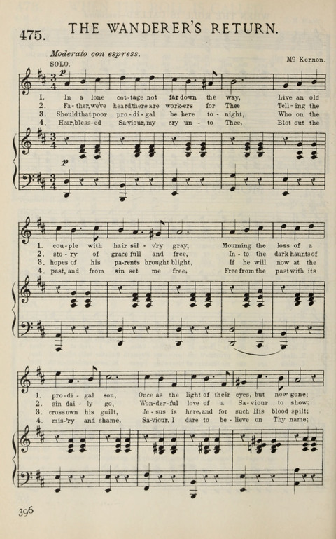 Songs of Victory: for evangelistic meetings, conferences, the home circle, and Christian worship. Along with a selection of choruses page 396