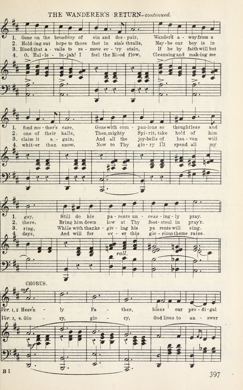 Songs of Victory: for evangelistic meetings, conferences, the home circle, and Christian worship. Along with a selection of choruses page 397