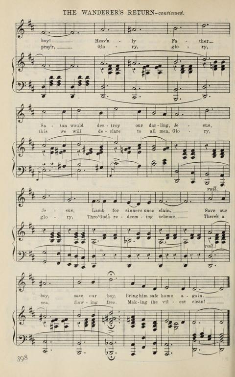 Songs of Victory: for evangelistic meetings, conferences, the home circle, and Christian worship. Along with a selection of choruses page 398