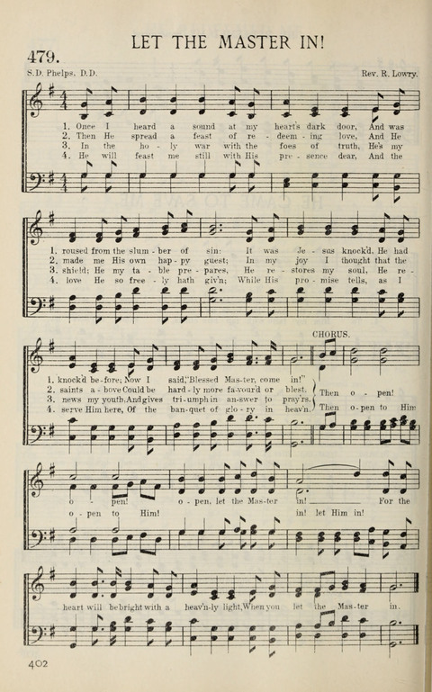 Songs of Victory: for evangelistic meetings, conferences, the home circle, and Christian worship. Along with a selection of choruses page 402