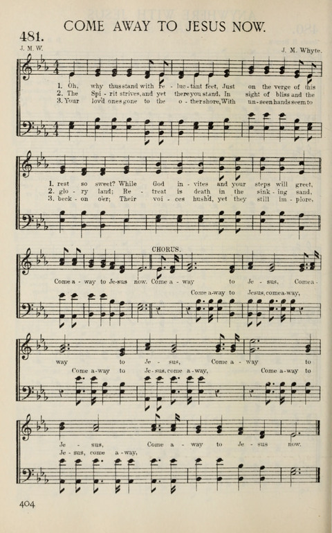 Songs of Victory: for evangelistic meetings, conferences, the home circle, and Christian worship. Along with a selection of choruses page 404