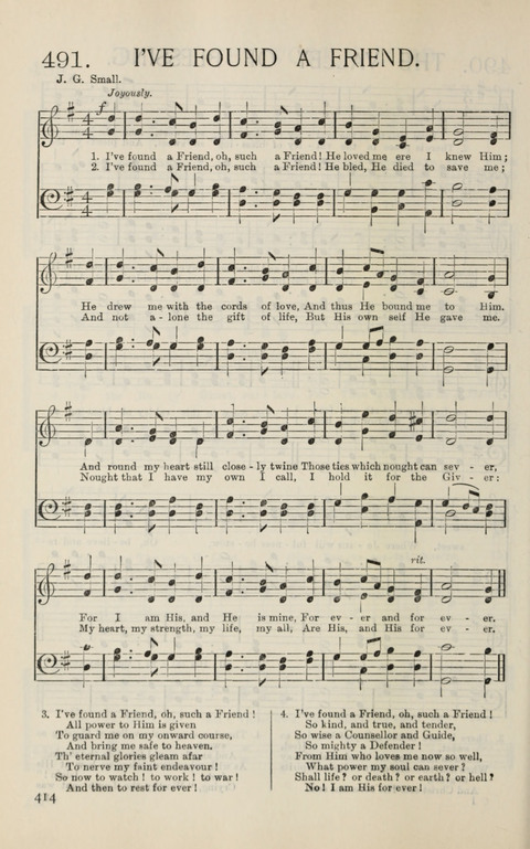 Songs of Victory: for evangelistic meetings, conferences, the home circle, and Christian worship. Along with a selection of choruses page 414