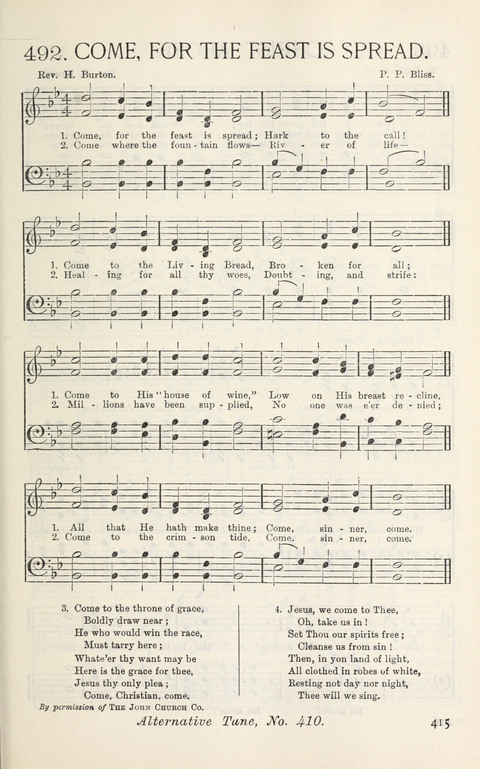 Songs of Victory: for evangelistic meetings, conferences, the home circle, and Christian worship. Along with a selection of choruses page 415