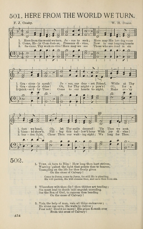 Songs of Victory: for evangelistic meetings, conferences, the home circle, and Christian worship. Along with a selection of choruses page 424