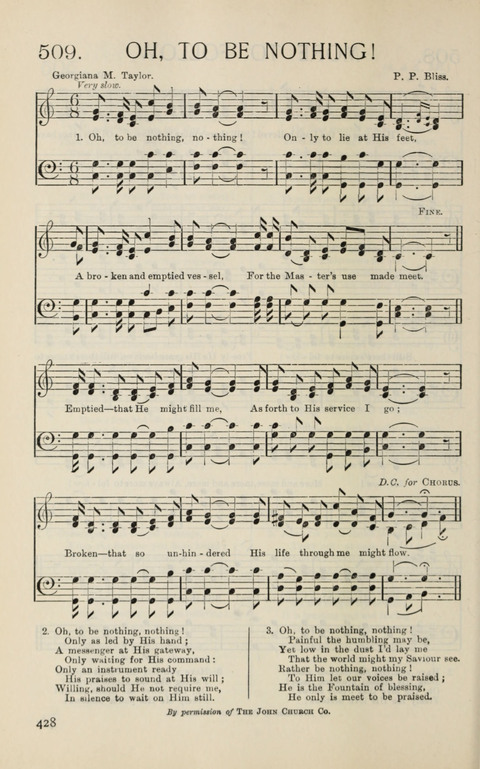 Songs of Victory: for evangelistic meetings, conferences, the home circle, and Christian worship. Along with a selection of choruses page 428