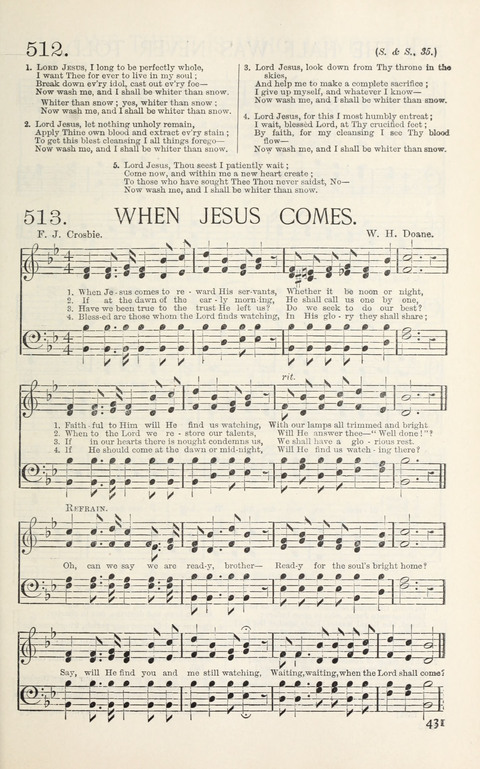 Songs of Victory: for evangelistic meetings, conferences, the home circle, and Christian worship. Along with a selection of choruses page 431