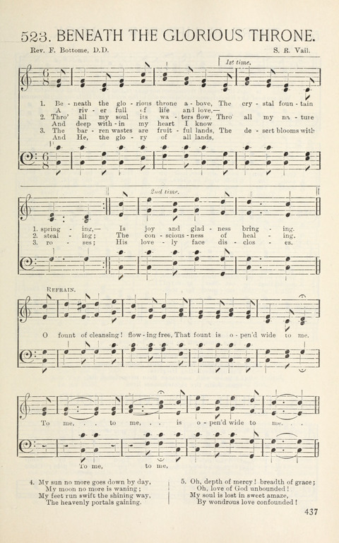 Songs of Victory: for evangelistic meetings, conferences, the home circle, and Christian worship. Along with a selection of choruses page 437