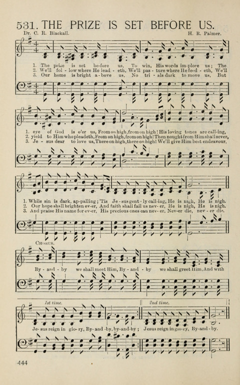 Songs of Victory: for evangelistic meetings, conferences, the home circle, and Christian worship. Along with a selection of choruses page 444