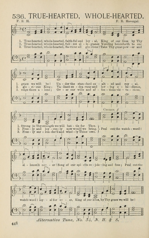 Songs of Victory: for evangelistic meetings, conferences, the home circle, and Christian worship. Along with a selection of choruses page 448