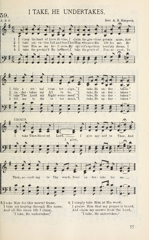 Songs of Victory: for evangelistic meetings, conferences, the home circle, and Christian worship. Along with a selection of choruses page 55