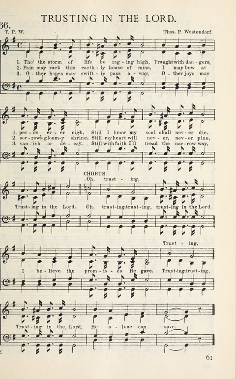 Songs of Victory: for evangelistic meetings, conferences, the home circle, and Christian worship. Along with a selection of choruses page 61