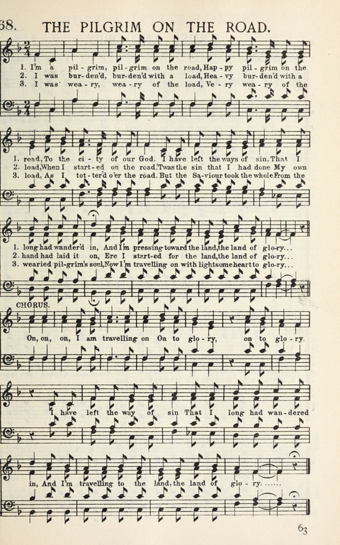 Songs of Victory: for evangelistic meetings, conferences, the home circle, and Christian worship. Along with a selection of choruses page 63