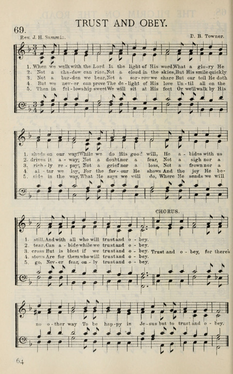 Songs of Victory: for evangelistic meetings, conferences, the home circle, and Christian worship. Along with a selection of choruses page 64