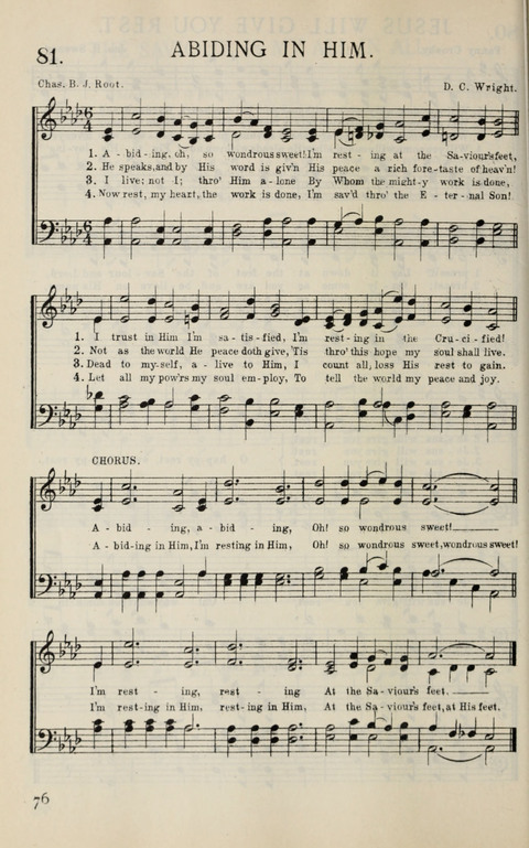 Songs of Victory: for evangelistic meetings, conferences, the home circle, and Christian worship. Along with a selection of choruses page 76