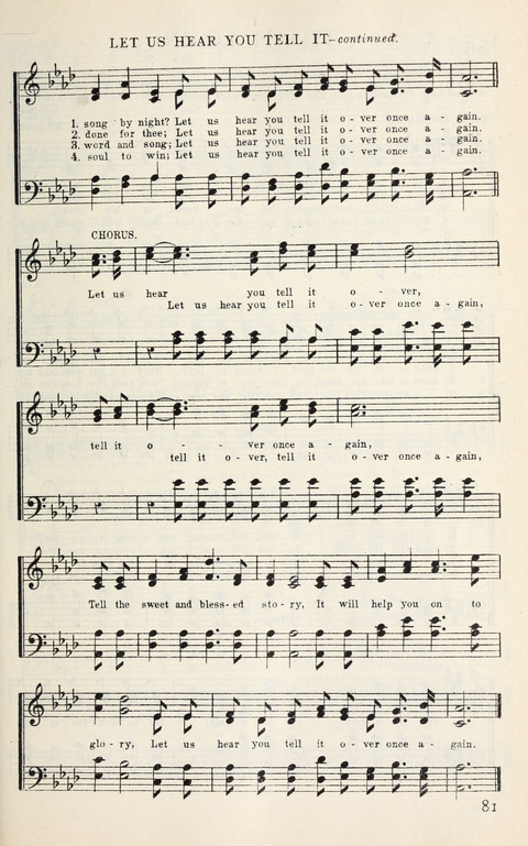 Songs of Victory: for evangelistic meetings, conferences, the home circle, and Christian worship. Along with a selection of choruses page 81