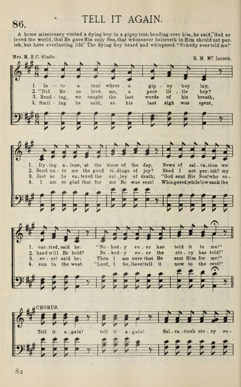 Songs of Victory: for evangelistic meetings, conferences, the home circle, and Christian worship. Along with a selection of choruses page 82