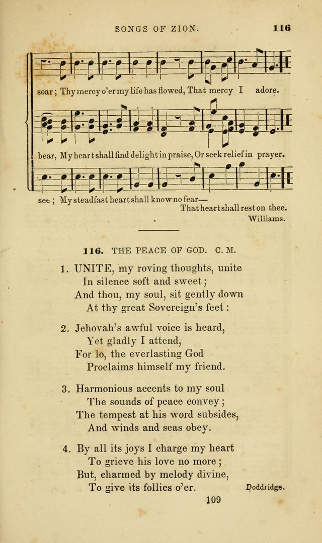 Songs of Zion: a manual of the best and most popular hymns and tunes, for social and private devotion page 116