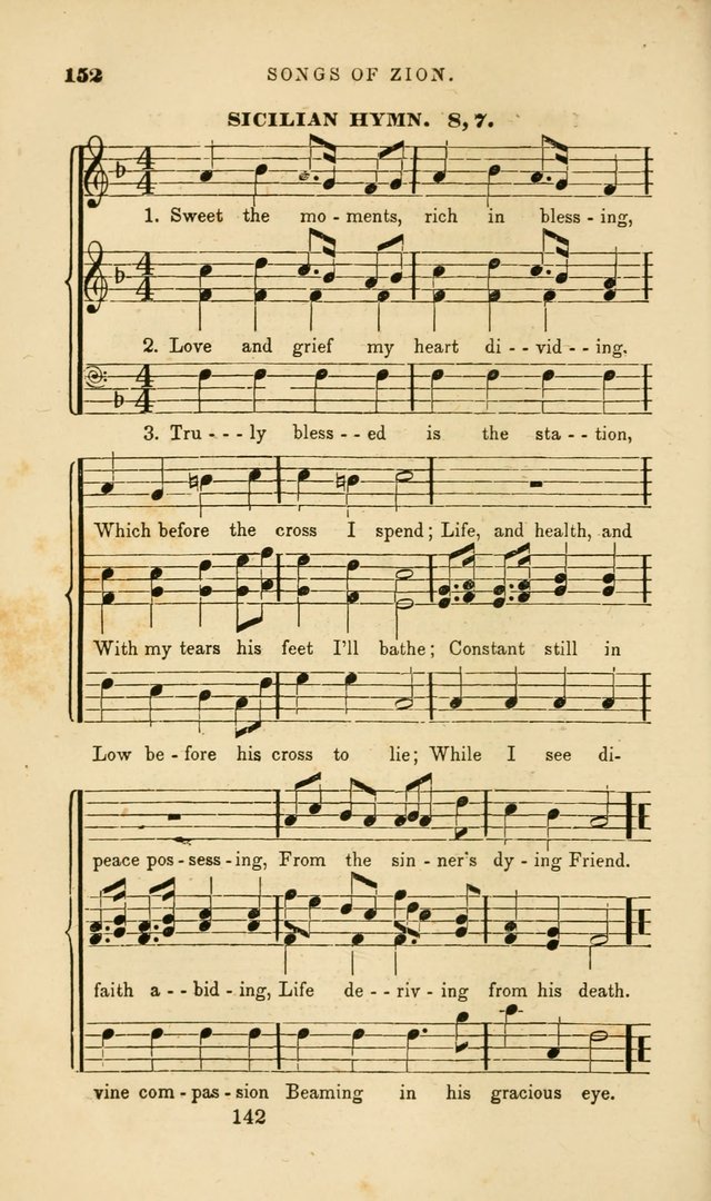 Songs of Zion: a manual of the best and most popular hymns and tunes, for social and private devotion page 149