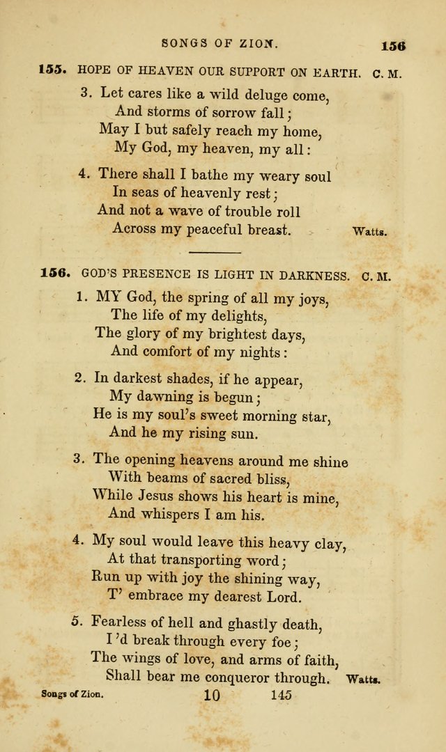 Songs of Zion: a manual of the best and most popular hymns and tunes, for social and private devotion page 152