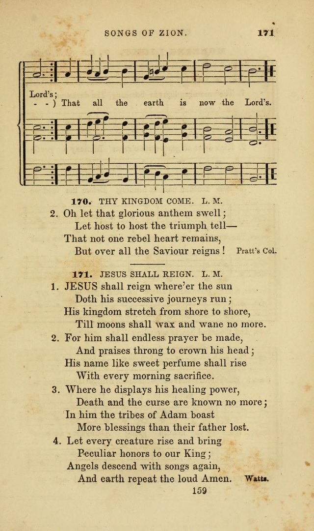 Songs of Zion: a manual of the best and most popular hymns and tunes, for social and private devotion page 166