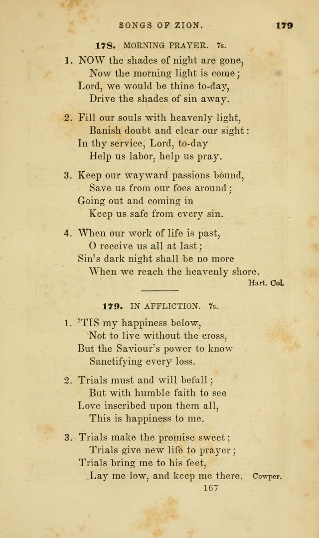 Songs of Zion: a manual of the best and most popular hymns and tunes, for social and private devotion page 174