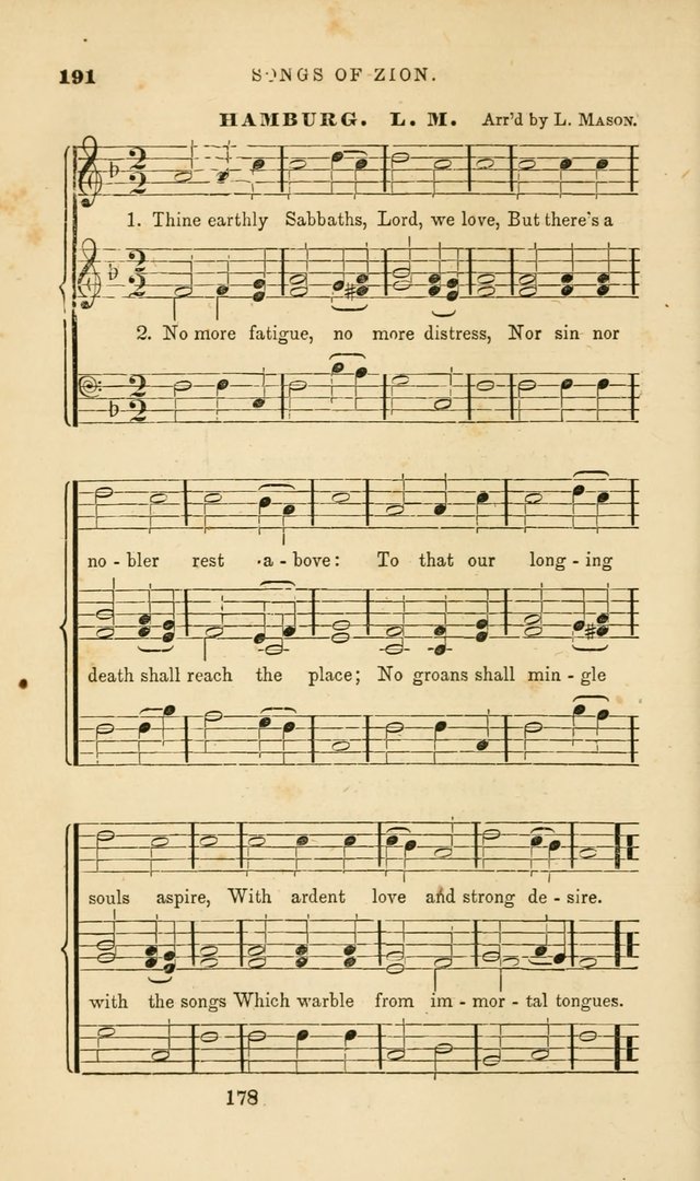 Songs of Zion: a manual of the best and most popular hymns and tunes, for social and private devotion page 185