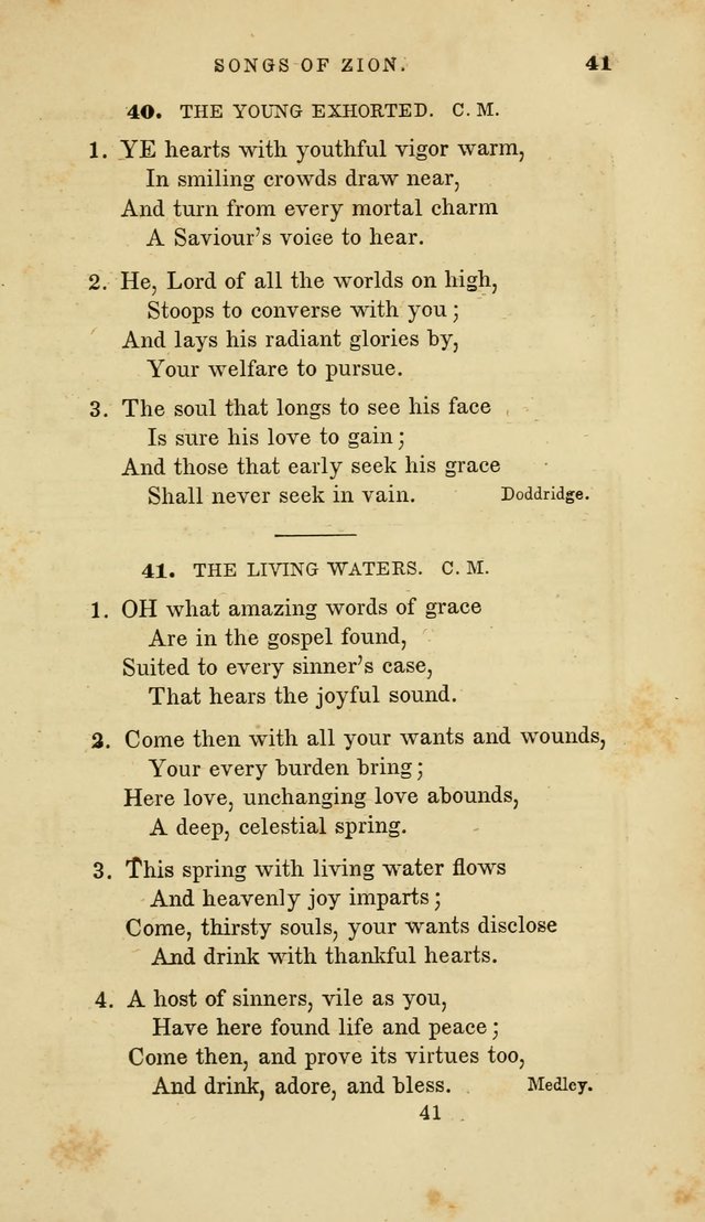 Songs of Zion: a manual of the best and most popular hymns and tunes, for social and private devotion page 48