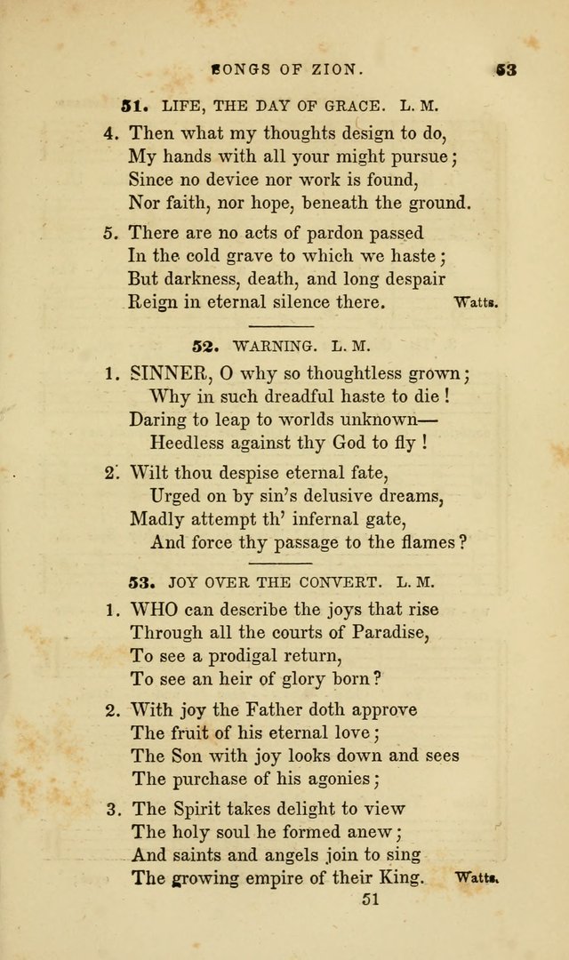 Songs of Zion: a manual of the best and most popular hymns and tunes, for social and private devotion page 58