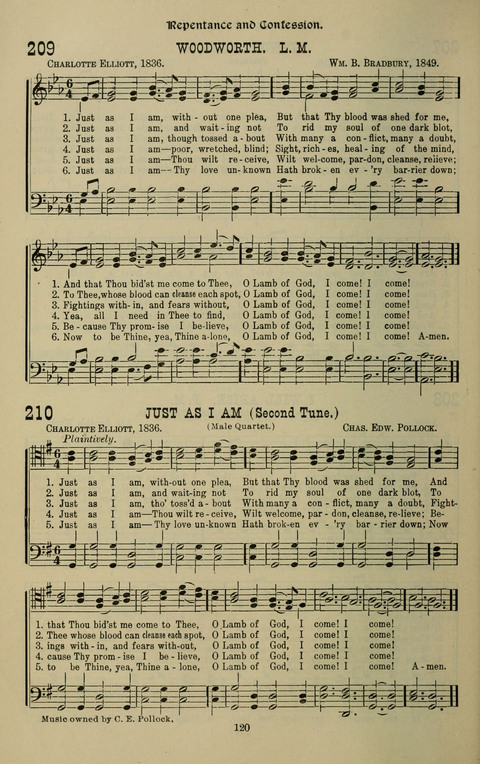 The Songs of Zion: the new official hymnal of the Cumberland Presbyterian Church page 120