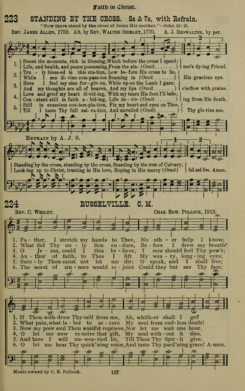 The Songs of Zion: the new official hymnal of the Cumberland Presbyterian Church page 127