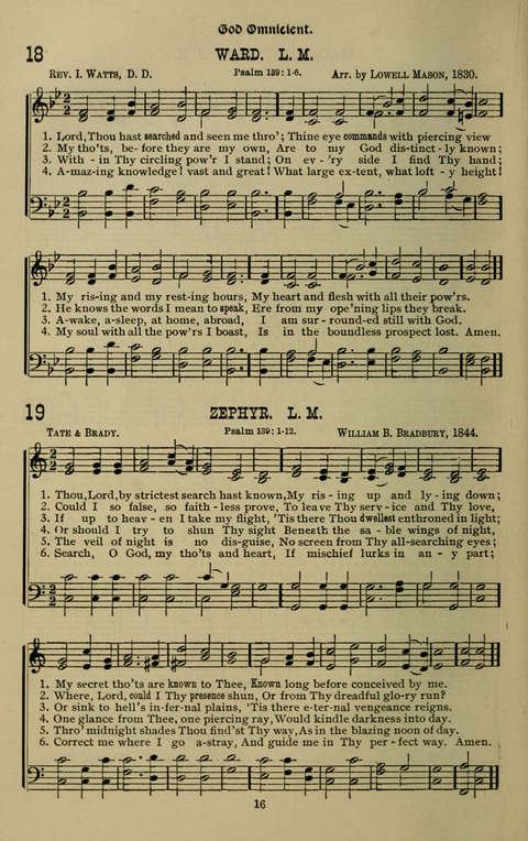 The Songs of Zion: the new official hymnal of the Cumberland Presbyterian Church page 16